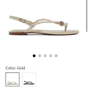 Anthropologie Chic Gold Women's Sandals